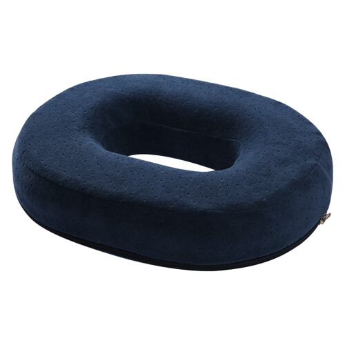 Velvet Memory Foam Seat Cushion Navy Blue 1 Pack 1