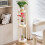 White 2-Tier Side Table Steel Frame Compact European Design 4