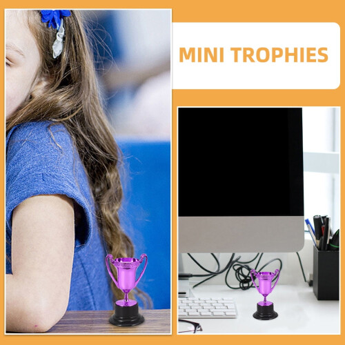 Purple Plastic Trophy Decor for Games Party Celebration 4 2