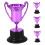 Purple Plastic Trophy Decor for Games Party Celebration 4 6