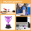 Purple Plastic Trophy Decor for Games Party Celebration 4 7