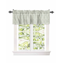 Mantovana per tenda astratta ad acquerello verde salvia, 60x18 pollici con asta