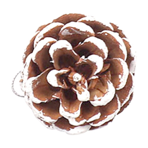 Christmas Ornaments Pinecones with White Edges 9pc or 6pc