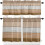 Kitchen Curtains Set Brown Ombre Rod Pocket 3 Piece 1