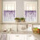 Purple Eucalyptus Kitchen Curtains Rod Pocket 3-Piece Set 4