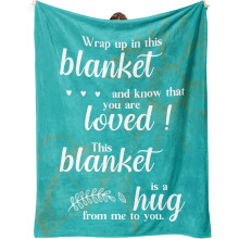 Inspirational Hug Blanket Purple 60x50 inches
