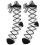 Women Mesh Socks Polyester Glass Fiber Bow Shape 1 Pair 5