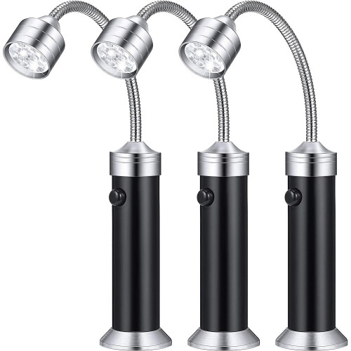 BBQ Light Magnetic Base Adjustable 360 Neck 3-Pack Black