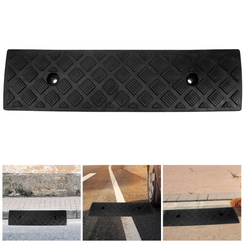 Cable Ramp Heavy-Duty Rubber Curb Ramp 2 Pcs 1