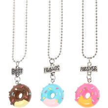 Donut Necklace Best Friend Forever Set 3 Pieces