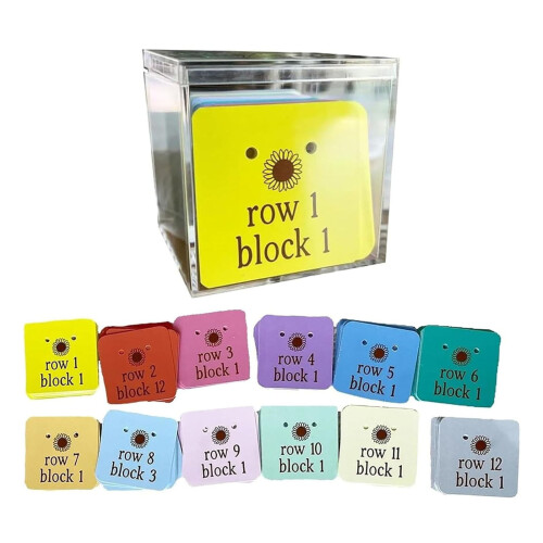 Quilt Block Row Markers Square 2.6 Inch 12 Pcs