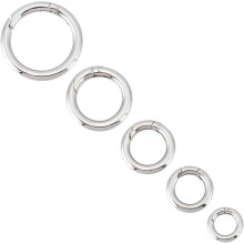 Stainless Steel Spring Gate Rings for Jewelry Making 5 pcs