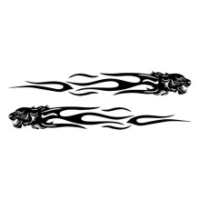 Flame Totem Sticker PET Reflective Car Motorcycle Decal