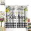 Farmhouse Lemon Kitchen Curtains Rustic Black White Buffalo 3