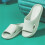 Pillow Slippers Unisex Cushioned Thick Sole Green Size 8.5 1