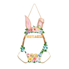 Wooden Easter Door Wreath Rabbit Design 1 Piece