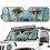 Jeep Windshield Sun Shade Giraffe Print UV Heat Blocking 2