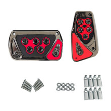 Brake Pedal Covers Automotive Red 2 Pieces