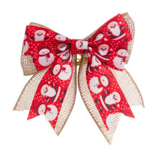 Décoration de Noël nœud papillon bonhomme de neige rouge 3,9 pouces