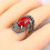 Boho Ethnic Wedding Ring for Women Vintage Crystal Stone 4