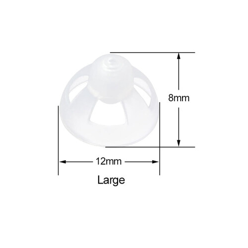 Silicone Earphone Domes Transparent L Size 10Pcs 1