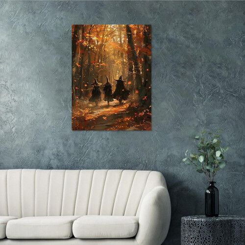 Halloween Posters Vintage Gothic Moonlit Fall Night Wall Art 2