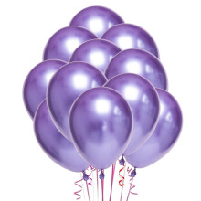 Ballons en latex violet métallisé 10 pouces, 50 pièces