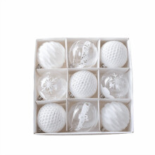 Ornements flocons de neige pailletés incassables (9 pièces)