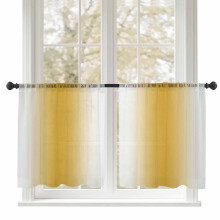 Voilages ombrés blanc-jaune 52 x 45 po (2 pièces)
