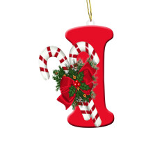 Décoration de sapin de Noël en forme de lettre personnalisée en acrylique