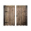 Rideaux de style grange rétro en bois rustique marron 1