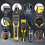 Men's Cordless Hair Clipper Set with LED Display USB-C 6