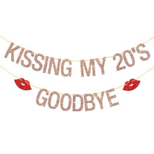 Bannière « Adieu à mes 20 ans » or rose, 29e/30e anniversaire