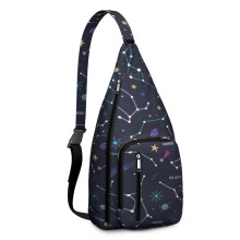 Reistas met universumpatroon, waterbestendige crossbodytas
