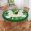 Elastische runde Tischdecke mit Kleeblattmuster, wasserabweisend 1
