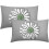 Μαξιλαροθήκες Sage Green White Daisy Σετ 2 τεμαχίων 12x20 ιντσών 1