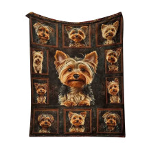 Yorkshire Terrier Fleece Plaid 70x100cm