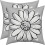 Housses de coussin Daisy grises et blanches 40 x 40 cm (lot de 2) 1