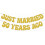 Bannière dorée « Just Married50 Years Ago » pour le 50e anniversaire 1