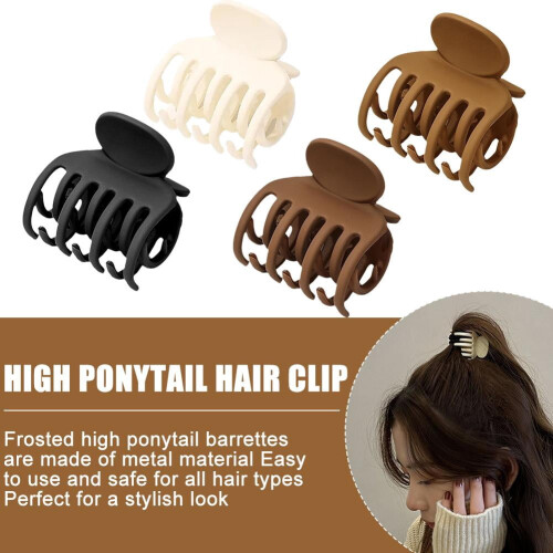Small Hair Claw Clip for High Ponytail with Double Row Teeth 2