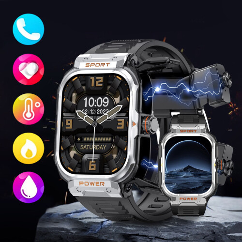 Έξυπνο ρολόι για άνδρες με λειτουργία Bluetooth Call NFC Sport 2,01"
