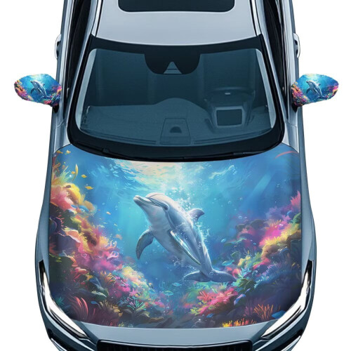 Dolphin Car Hood and Side Mirror Covers Exterior Protector
