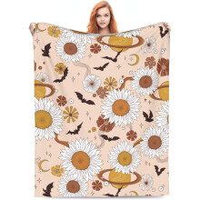 Coperta in flanella a forma di pipistrello per Halloween, 80x60 pollici