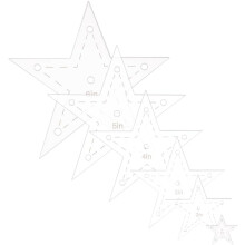 Acrylic Star Template Clear 6 Styles 6 Pcs