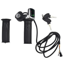 E-Bike Throttle Grip Handlebar with LED Display 36V 48V