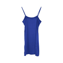 Kurzes, schulterfreies Kleid in Uni-Blau, schmal geschnitten, Größe XS