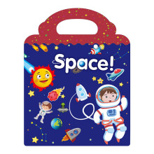 Reusable Space Sticker Book for Kids 3+, Educational Travel