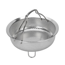Panier vapeur en acier inoxydable 304, poignée pliable de 14 cm