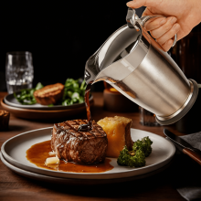 Gravy Boat 304 Stainless Steel 25 oz Double-Insulated with