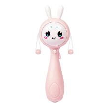 Baby Rattle Shaker White Rabbit Sensory Toy for 0-12 Months